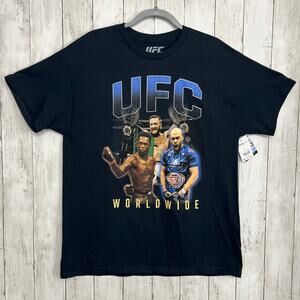 UFC Worldwide Short Sleeve Crew Neck Graphic Print T-Shirt Large